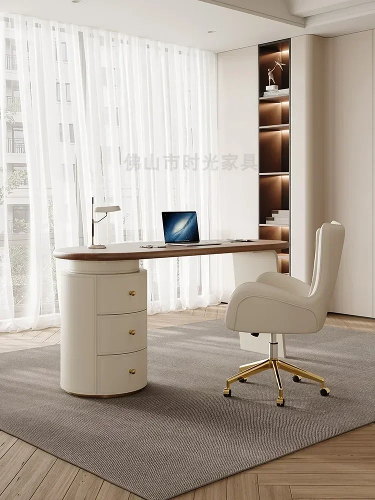 

2003Настольный Современный Минималистский Дизайнерский Учебный Домашний Стол Седло Кожаный Светлый Роскошный Компьютерный Стол