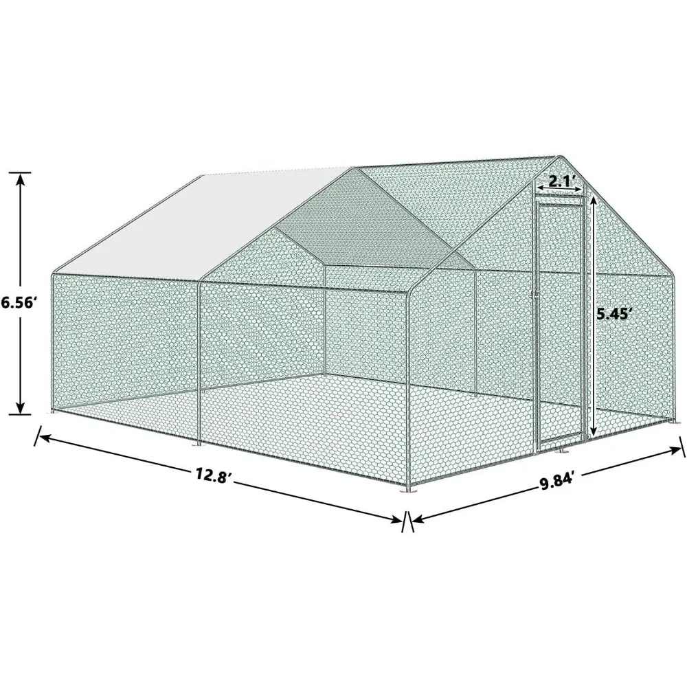 Imagem -02 - Grande Metal Galinheiro Heavy Duty Spire Shaped Duck Hen House Outdoor Chicken Pen Capa Impermeável e Anti-uv