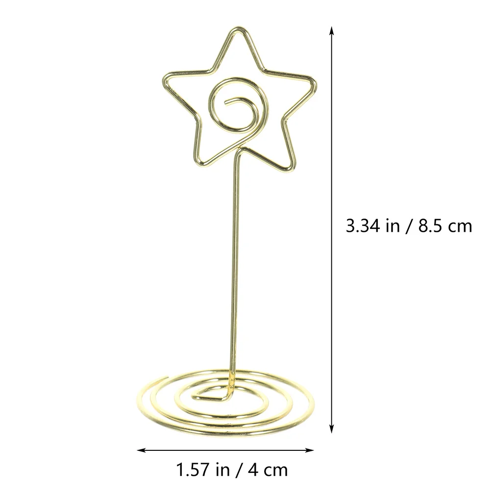 8 Pcs Business Card Holder for Desk Table Number Holders Photo Tables Zinc Alloy Picture Clips Metal