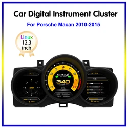 Krando Linux Dashboard Instrument Panel LCD Car Cockpit For Porsche Macan 2010 - 2018 Digital Cluster Speedometer Display