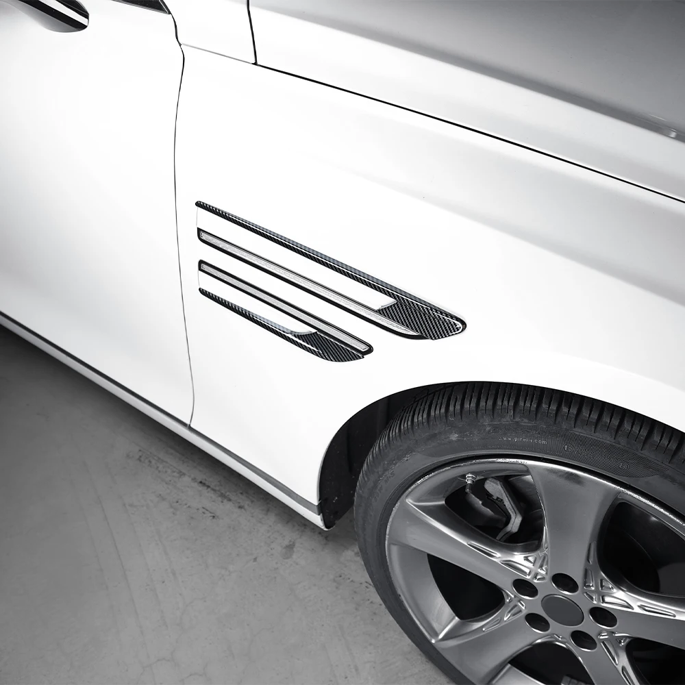 For Genesis G80 RG3 2025 2026 Exterior Style Leaf Plate Lid Stripe Car Side Body Panel Decorative Cover Trim Accessories