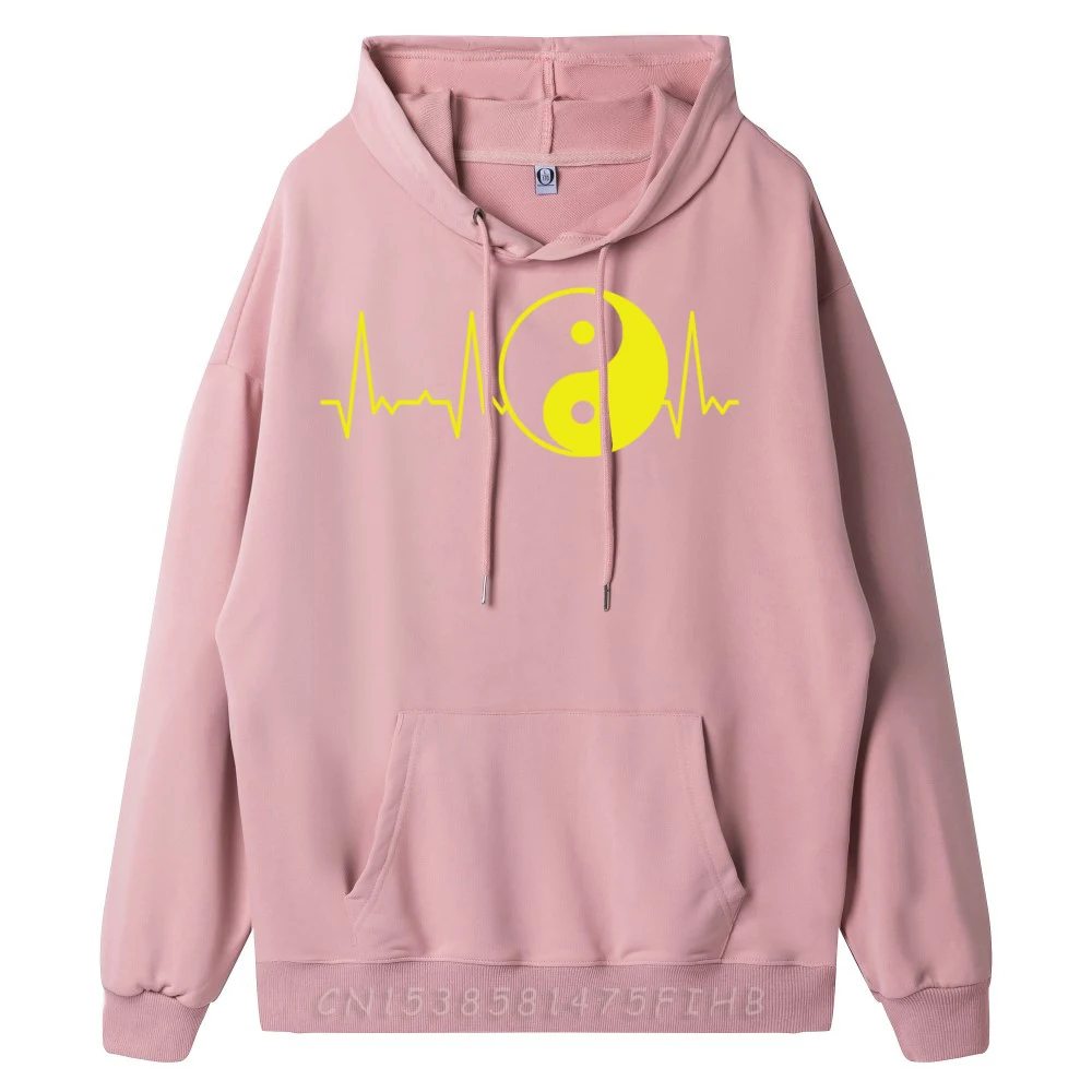 Heartbeat Yin Yang Mens Designer Clothes Mens Gifts Slogan New Pullover Hoodies Men Christmas Sweater Long Sleeve