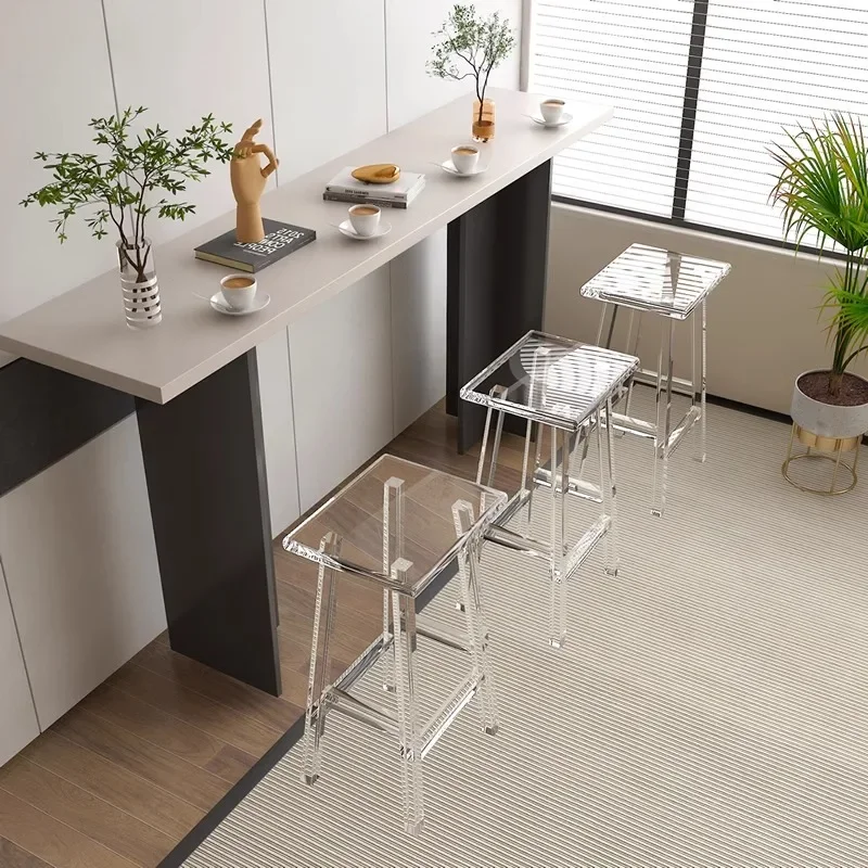Relaxing Barber Bar Stools Designer Transparent Relaxing Living Roomdining Chairs Office Sillas Para Comedor Lounge Furniture
