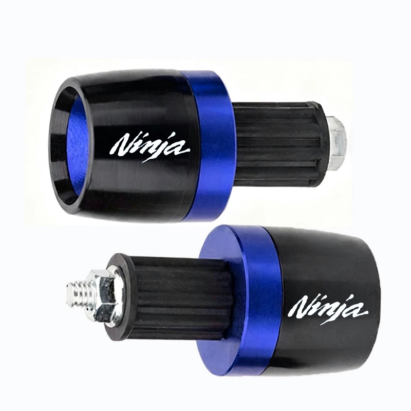 For Kawasaki Ninja 250 300 400 650 1000SX H2 ZX6R 636 ZX10R Z800 Z1000 ZX7R 9R ZX12R Motorcycle Handlebar Grips Ends Cap End