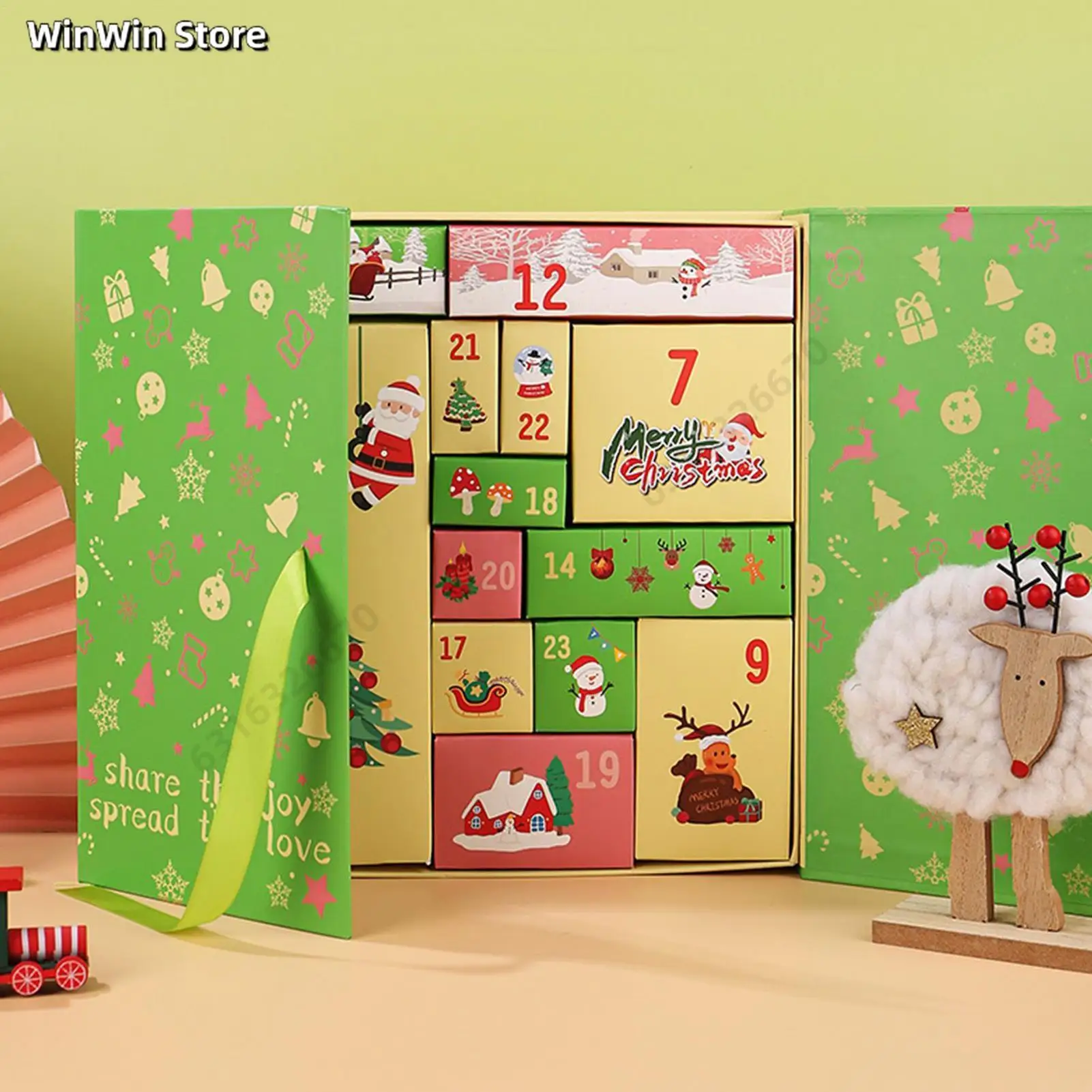 24 يوم عيد الميلاد العد التنازلي صندوق التقويم 2025 التقويمات الفارغة صندوق القدوم لملء عطلة الحال بالنسبة لمهرجان عيد ميلاد الاطفال البالغين