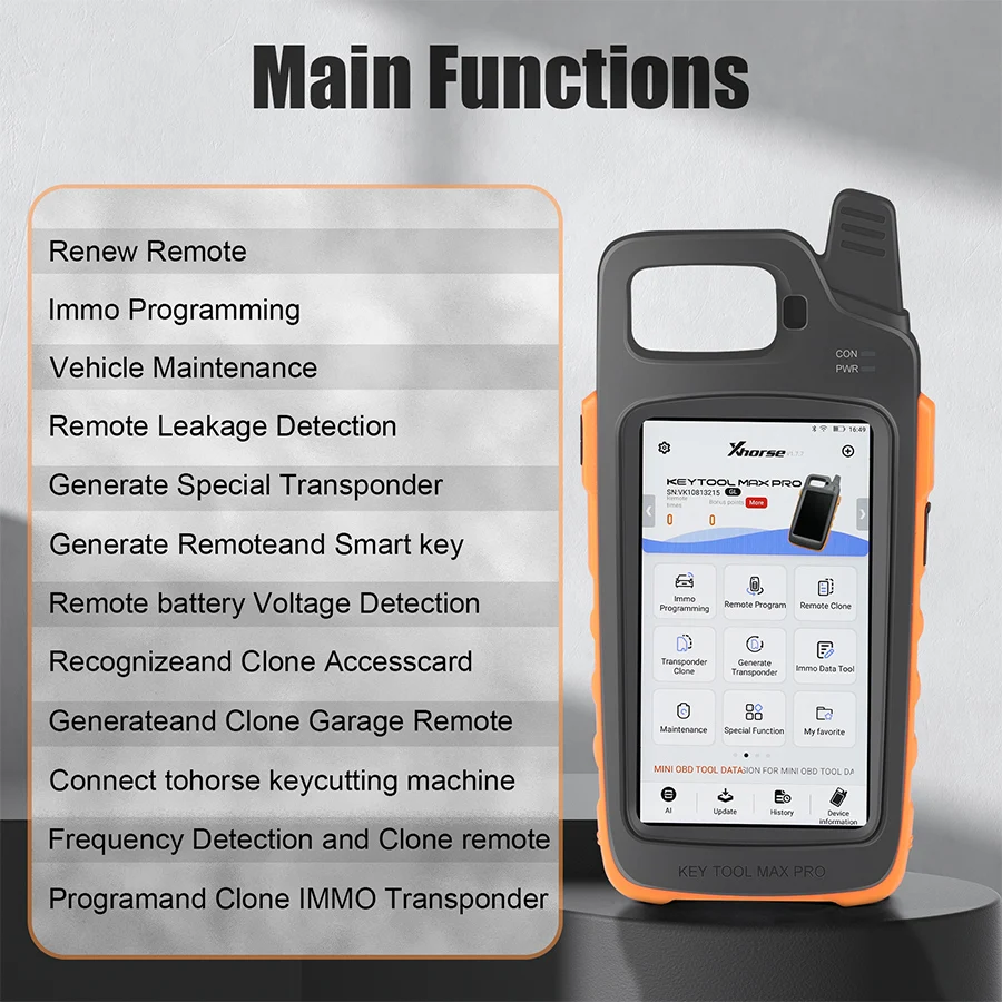 Picture 4: Xhorse VVDI Key Tool Max PRO Car Key Programmer OBD Diagnostic Tool IMMO Programming Auto IMMO/TPMS Reset Support CAN FD Vehicle