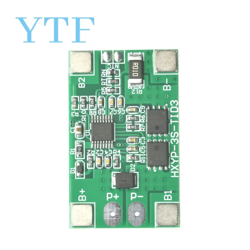 18650 Overcurrent Ternary Lithium Battery Protection Board 3 Strings Of 12V 11.1V 12.6V Anti-overcharge And Over-discharge 10A 