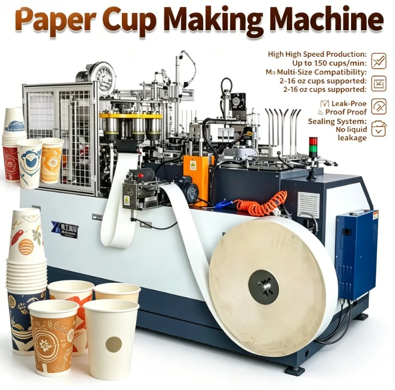 Customized Profitable High Speed Cam 6kw Fully Automatic Cup Manufacture Make Paper Cup Machine