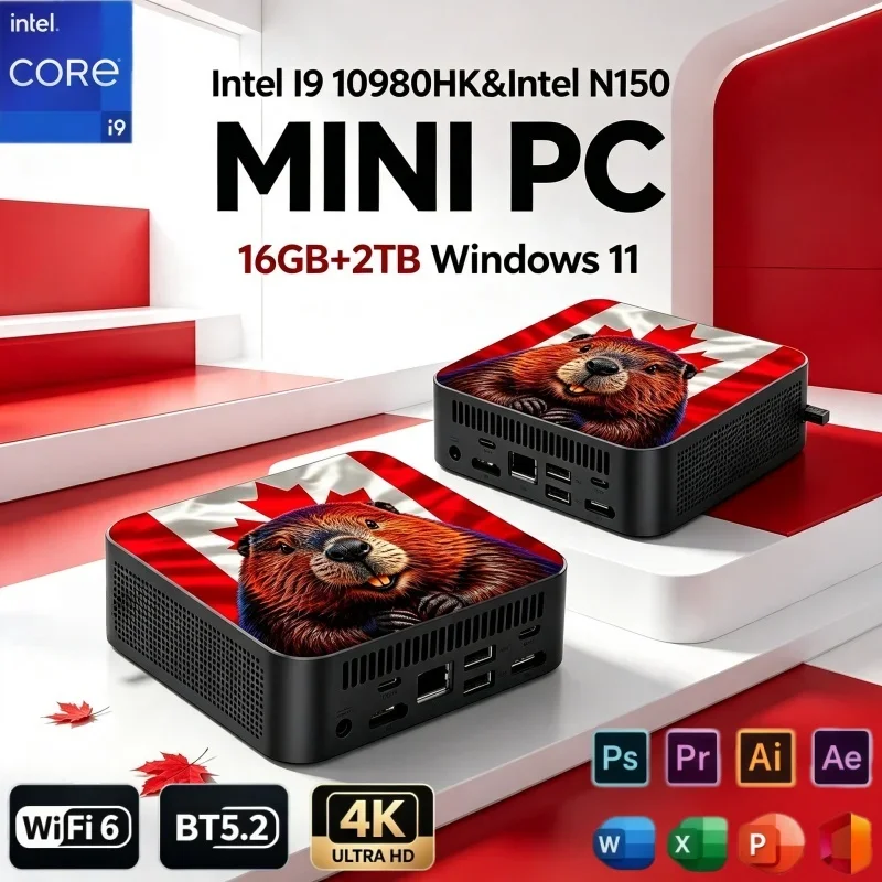 4k-uhdミニゲーミングpc-インテルi9‑10980hk-インテルn150-win11-16gb-ram-2tb-ssd-wifi-6-bt52-ポケットサイズデスクトップコンピューター-オフィス用