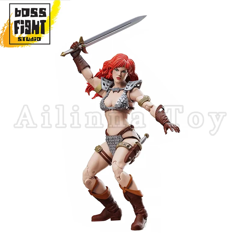 [Pre-Order]Boss Fight Studio 1/12 Action Figure Red Sonja 50th Anniversary EPIC H.A.C.K.S. Anime Model For Gift