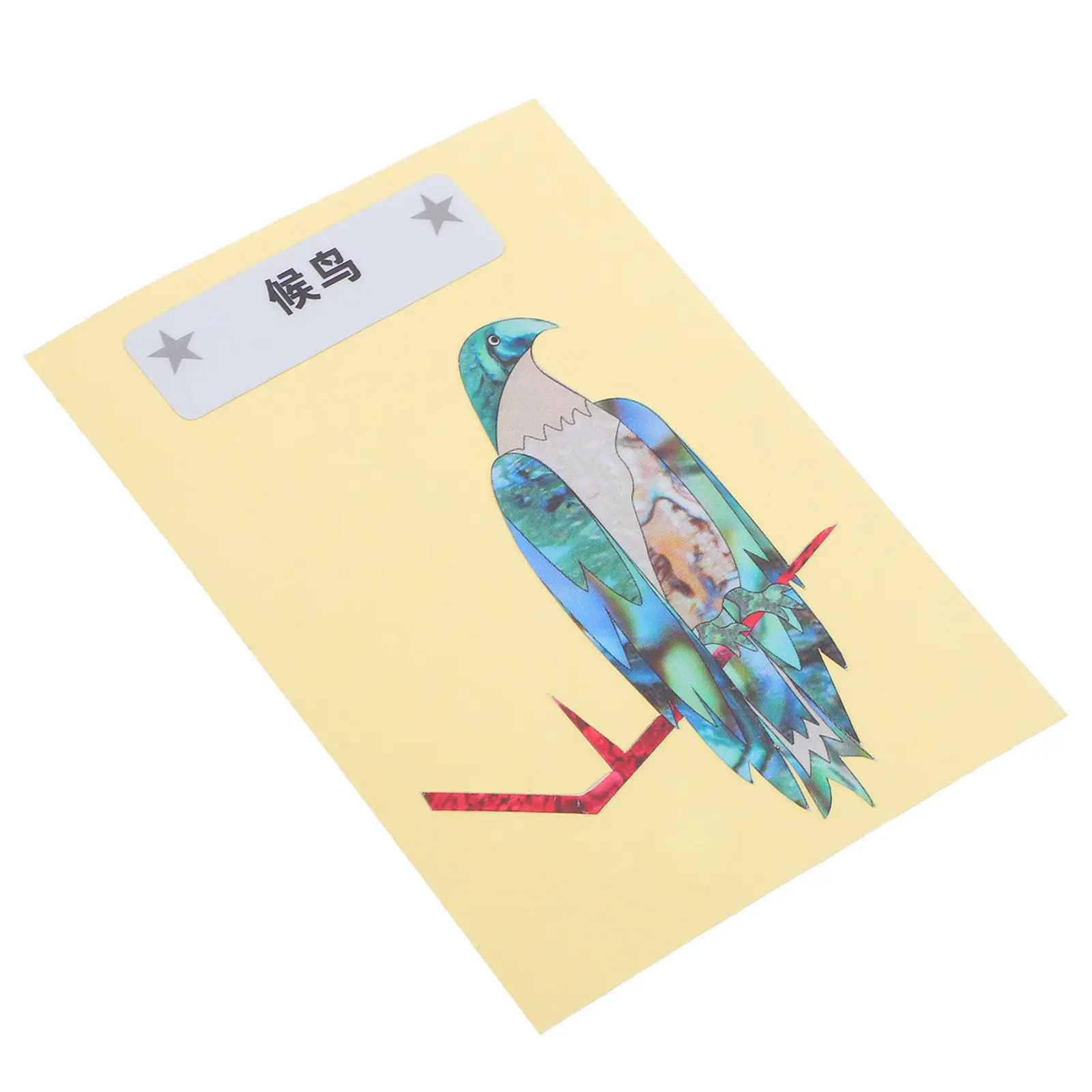 Guitar Headstock Decals Waterproof PVC Bird Animal Stickers DIY Fretboard Markers for Acoustic Electric Bass