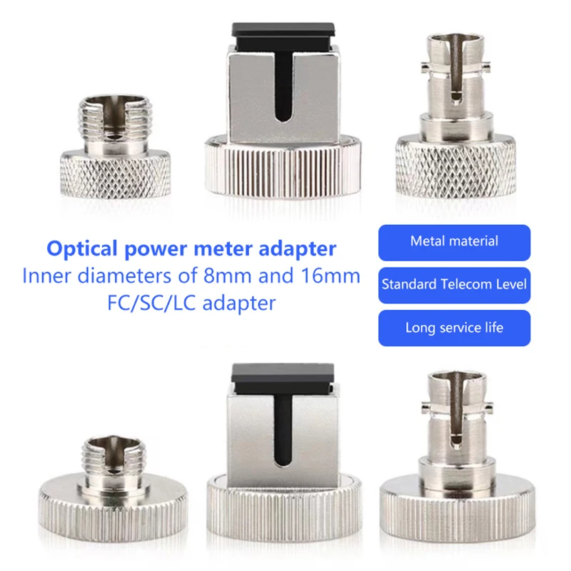 New Optical Fiber Connector Adapter SC/FC/ST Optical Power Meter Conversion Head Red Pen Metal Cap