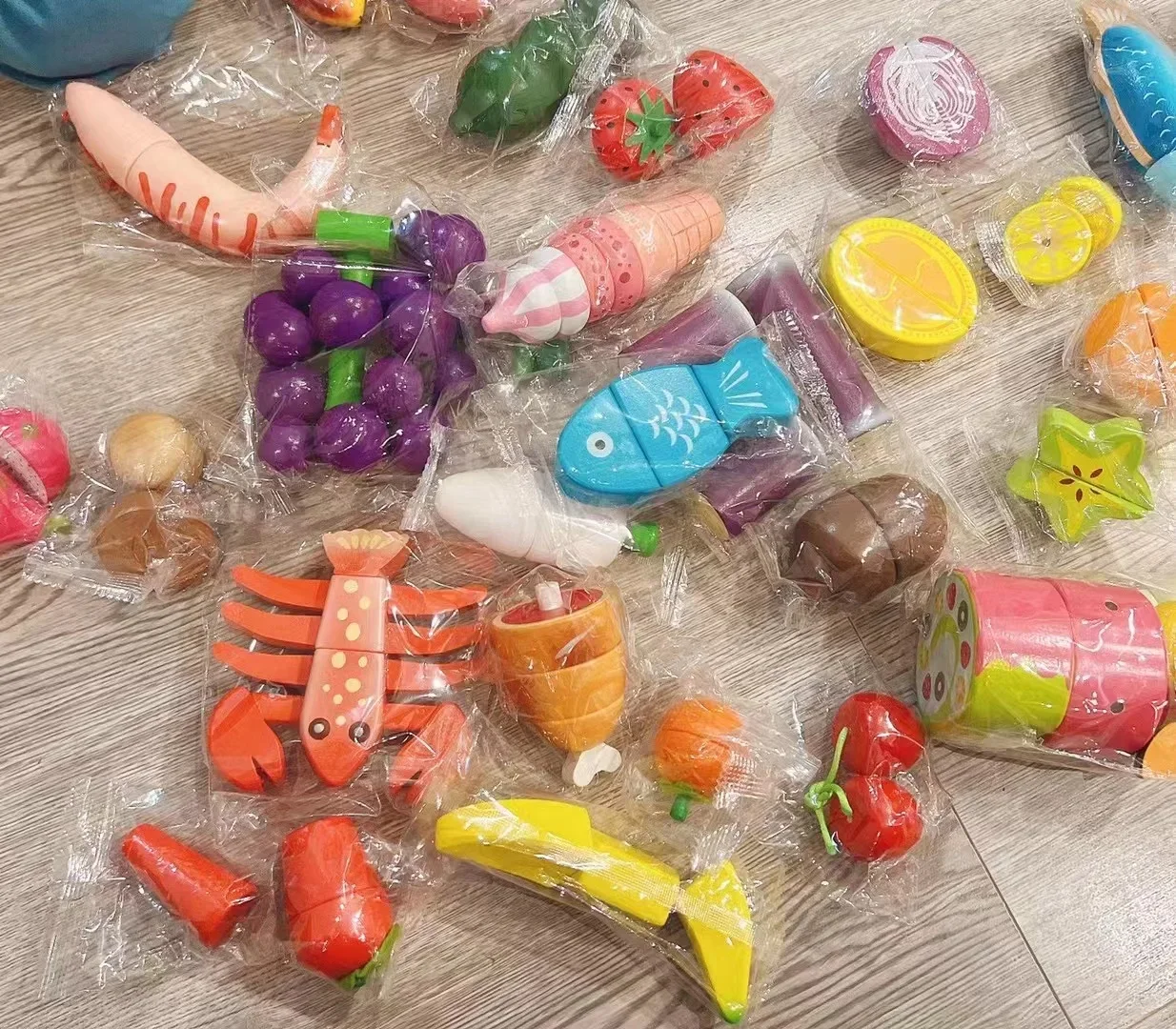 المطبخ الخشبي التظاهر اللعب لعبة محاكاة الفاكهة الخضار الغذاء قطع لعبة وهمية البيض الكلاسيكية الأطفال دور اللعب ألعاب مونتيسوري