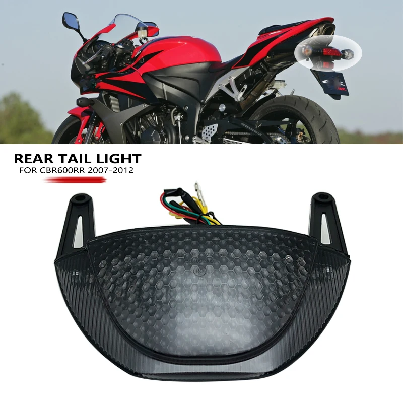 CBR600RR LED Taillight Rear Tail Brake Stop Turn Signals Light fit For Honda CBR 600 RR 2007 2008 2009 2010 2011 2012 Motorcycle