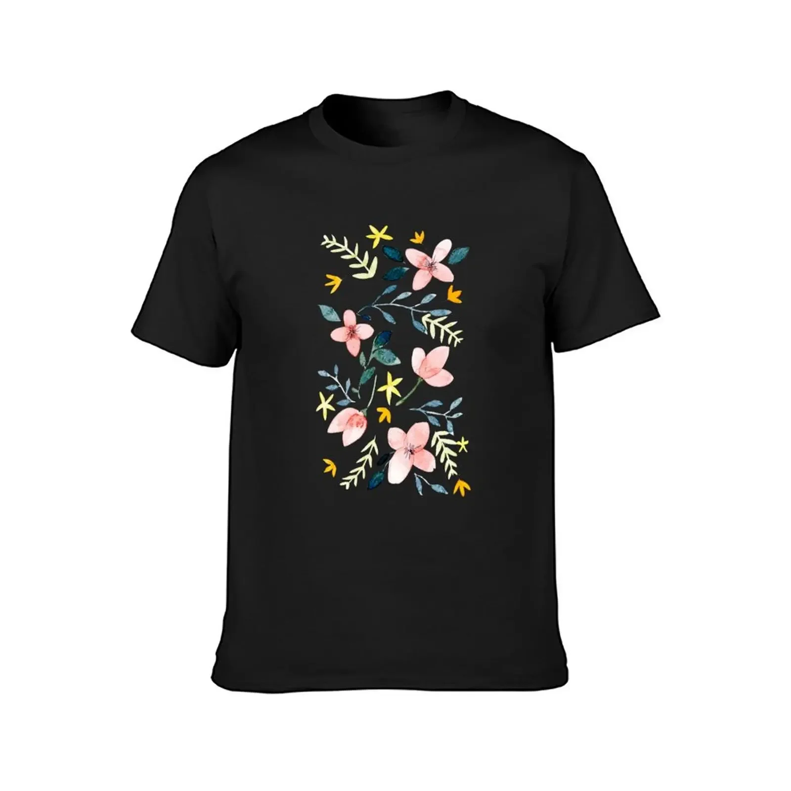 Watercolor Flowers T-Shirt plus size tops anime tshirt designer shirts mens t shirts pack