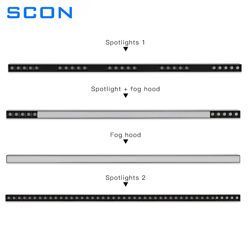 SCON 120cm surface mounted LED line light bar creative linear  long strip office  corridor lamp ceiling & hanging line lamp