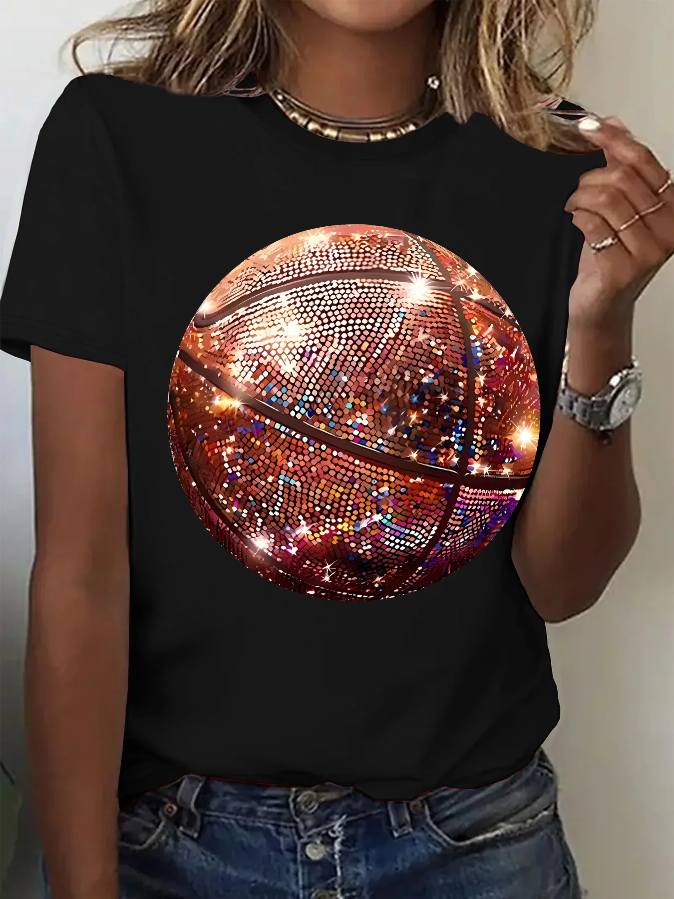 

Bold Slogan Crop Top T-Shirt - Stretchy Short Sleeve, White/Black Unisex Party/Casual Tee