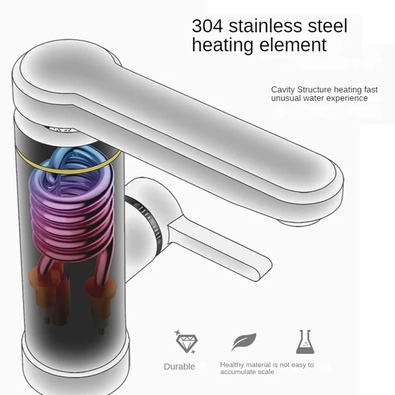 Điện Xiaomi Ngay Nước Vòi Nước Gia Nhiệt Nhanh Chóng Vòi Bếp Tankless Nước Tập Đèn LED Hiển Thị Nhiệt Độ