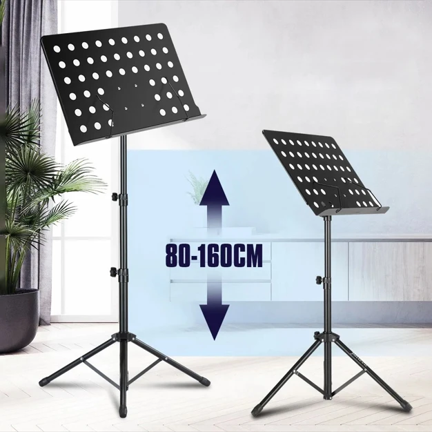 Music Stand Three-Section Alloy Joint Height Retractable Adjustable Folding Reading Stand