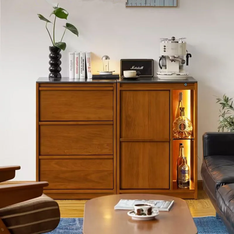 

Solid wood locker dining room storage medieval cabinet living room retro tea cabinet kitchen rock slab dining side storage