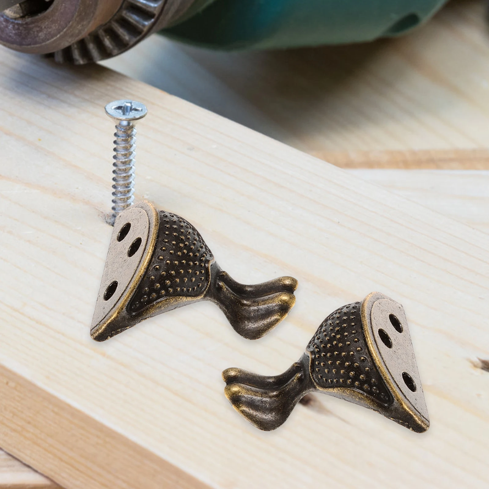 

10Pcs Furniture Leg Extender Zinc Alloy Sturdy Replacement Sofa Dresser Metal Feet Protective Caps for Chair Table