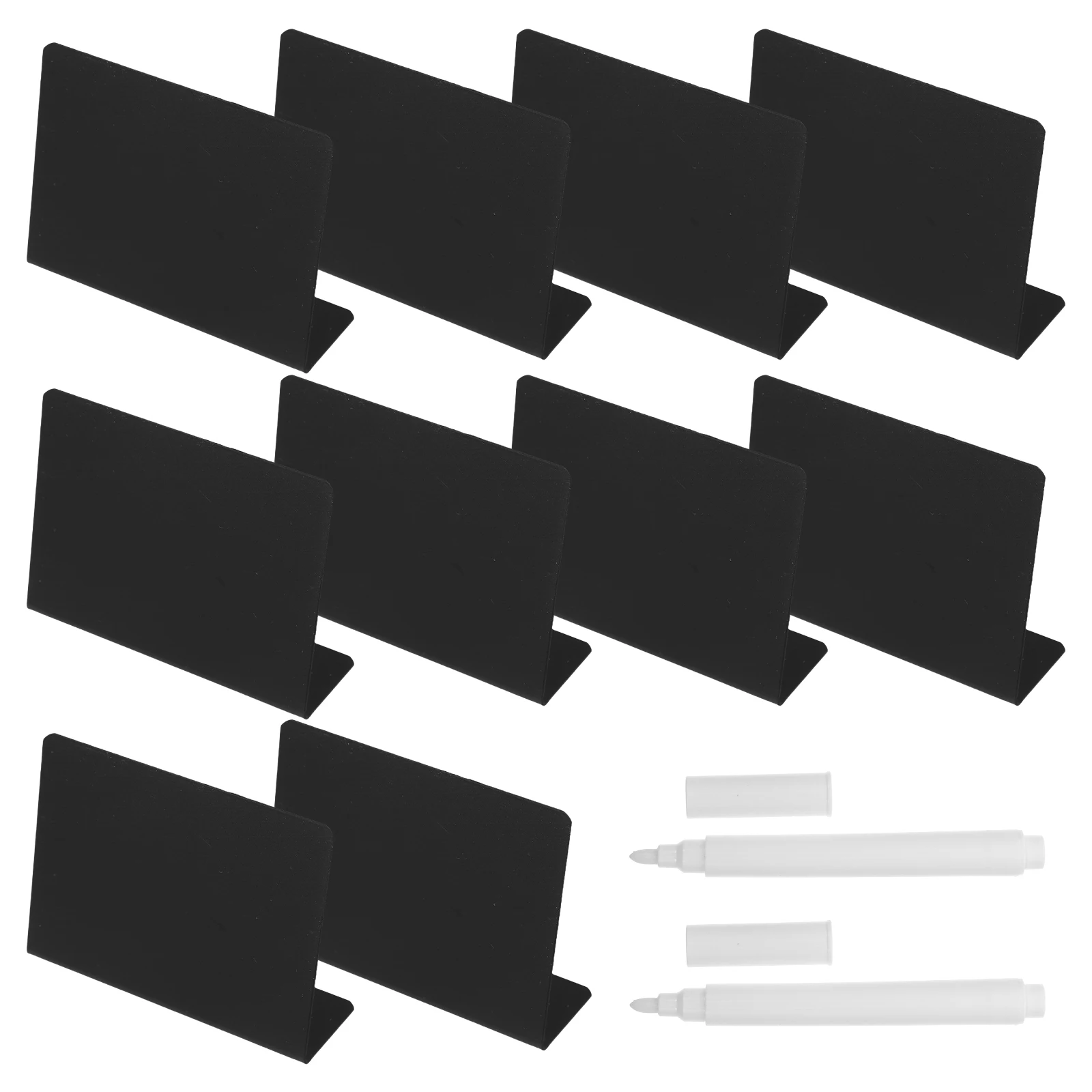 

12 Pcs Mini Display Board Compact Chalk Sign Adjustable Angle Food Signs Catering Supplies Buffet Labels Black Menu Desktop