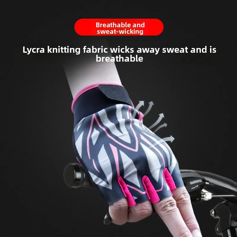 Gift Box Gloves Unisex Half Finger Silicone Anti Slip Breathable Summer Cycling Sports Fitness One Size