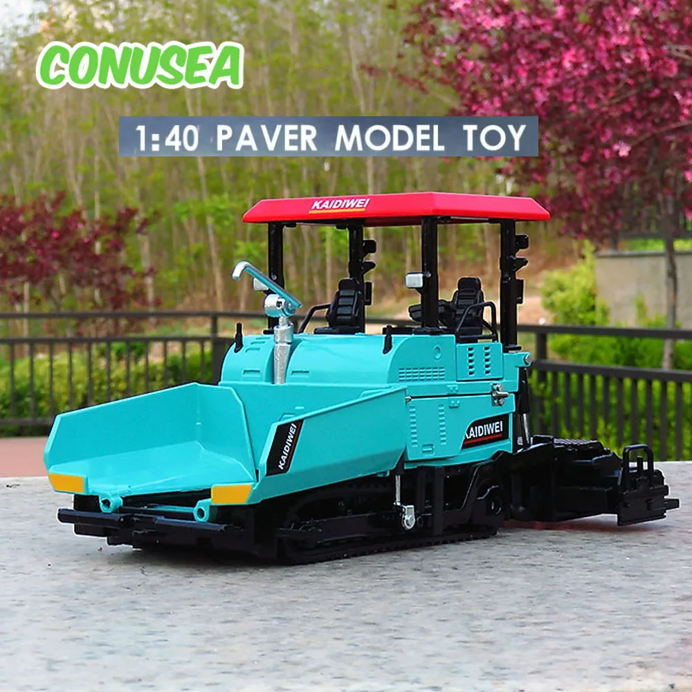 

KAIDIWEI Alloy Paving Machine 1/40 Paver Model Engineering Truck Miniature Cars Diecast Vehicle Model Construction Toy boys
