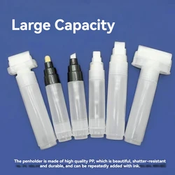 High-capacity 8.5/10/15/30/50MM Plastic Empty Pen Rod Barrels Tube for Graffiti Pens Liquid Chalk Markers Paint Pen Accessories