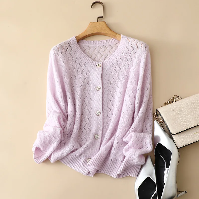 women's lightweight luxury cashmere silk cardigan