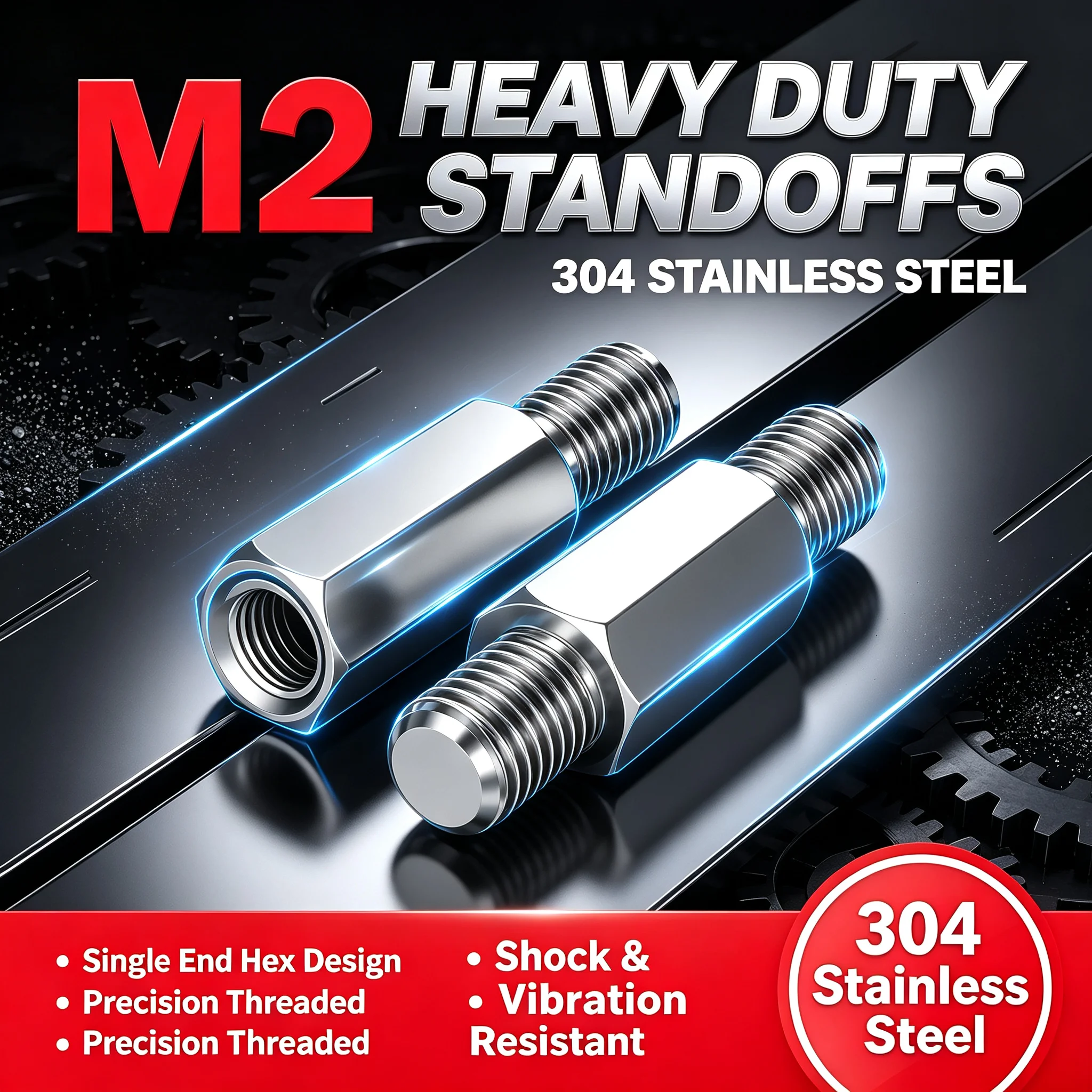 20Pcs M2 Hex Stainless Steel One End Stud Screw Motherboard Height Adjust Spacer PC Enclosure Support Pillar Length 3-30mm