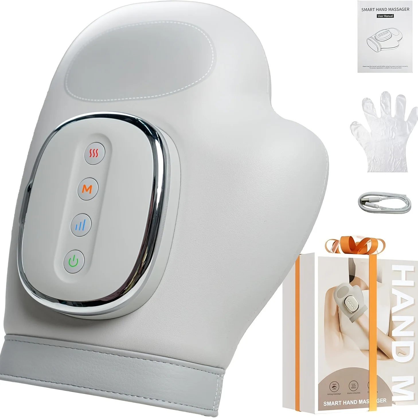 

Smart Heated Air Hand Massager - 3D Acupressure Kneading, 6 Modes - Alleviates Carpal Tunnel Syndrome, Arthritis, And Wrist for Gamers - Rechargeable And Portable - Designed for Office Workers, Seniors, And Esports Players
