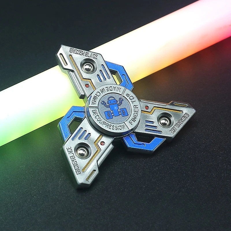 Giroscopio con punta delle dita Giocattoli agitati Tempo di rotazione prolungato Edc Cuscinetti silenziosi Fidget Spinner Giocattoli in metallo Sensorie per adulti