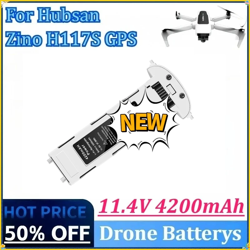 

For Hubsan H117S Zino Pro GPS RC Quadcopter Spare Parts 11.4V 4200mAh for RC FPV Racing Camera Drone Batterys New Flight Battery