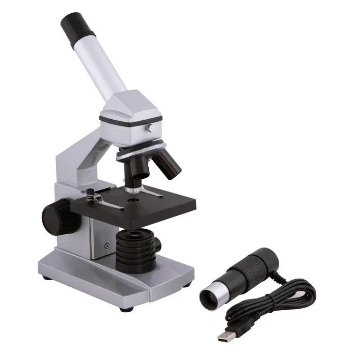 Optical HD Portable 64X-640X STEM Digital Eyepiece Wide Field 10X Eyepieces Compound Microscope for Student Lab Education