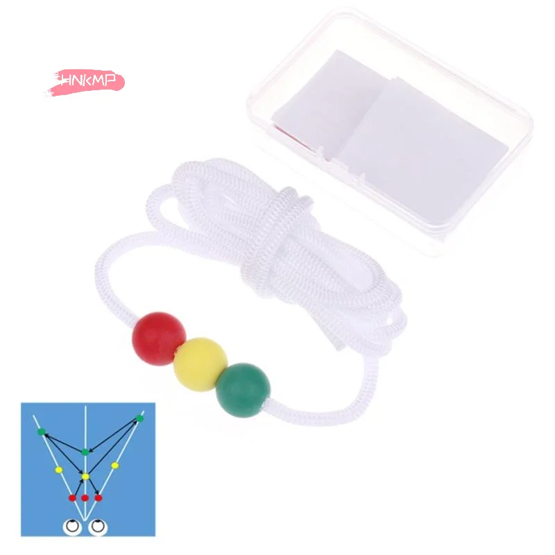 Sports Eye Sight Train Three Beads Brock String Vision Convergence Insufficiency Training Tool Target Pointing Practice For Kids