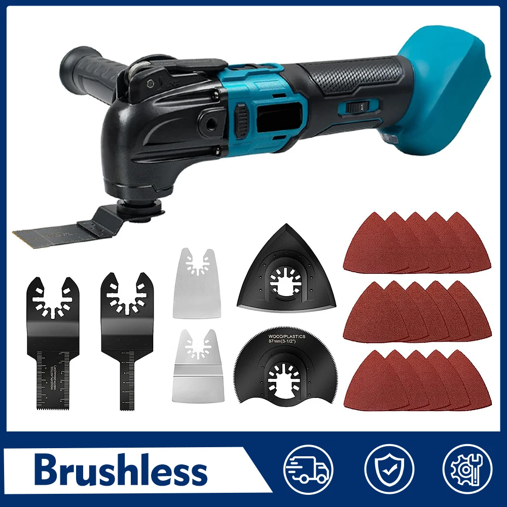 

Brushless Oscillating Multi-Tool Electric Saw Trimmer Shovel Edger Hole Cutting/Grinding/ Woodworking Tool For Makita18V Battery