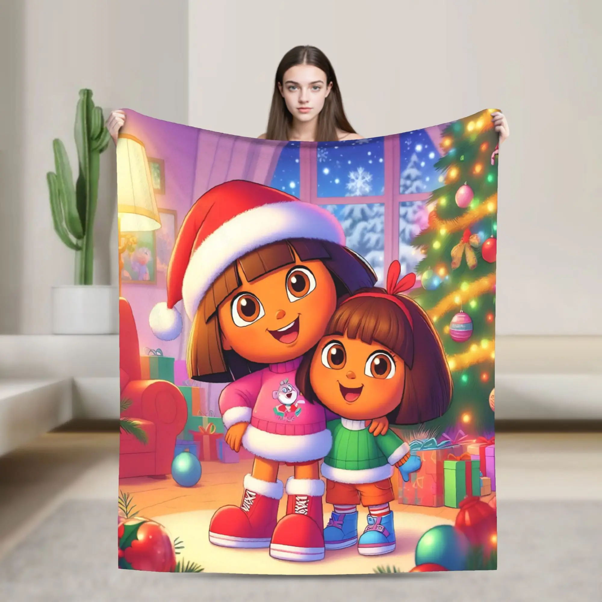 دوراس المستكشف بطانية دافئة لينة الجدة أفخم رمي بطانية للخارجية نزهة الفانيلا المفرش غطاء السرير