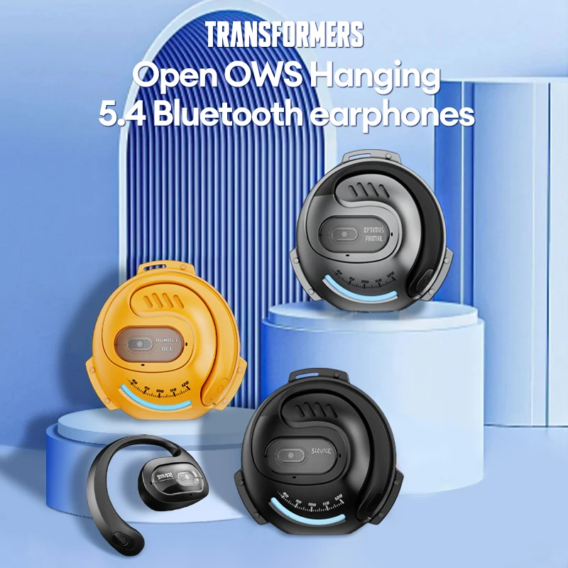 TRANSFORMERS X15 Pro LED Waterproof Ear Hook Bumblebee Earphones Bluetooth 5.4 Low Latency Headphones Gaming Music  Gamer Earbud