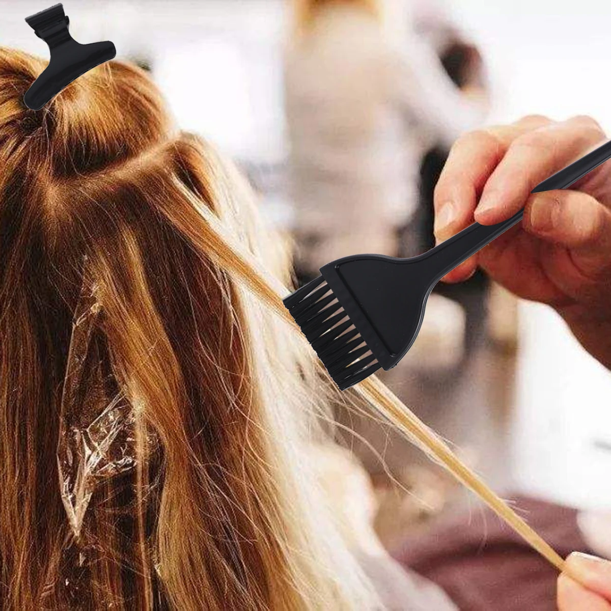 

9pcs Hair Dye Kit Smooth Durable Tools Set For Salon Home Use 6 Brushes 1 Bowl 2 Clips Hair Coloring Tinting Tool