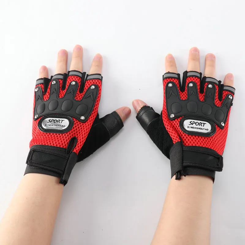 Universal Half Finger Gloves Non Slip Breathable Motorcycle Bicycle Golves for Women Men Summber Cycling Fitness Accessories