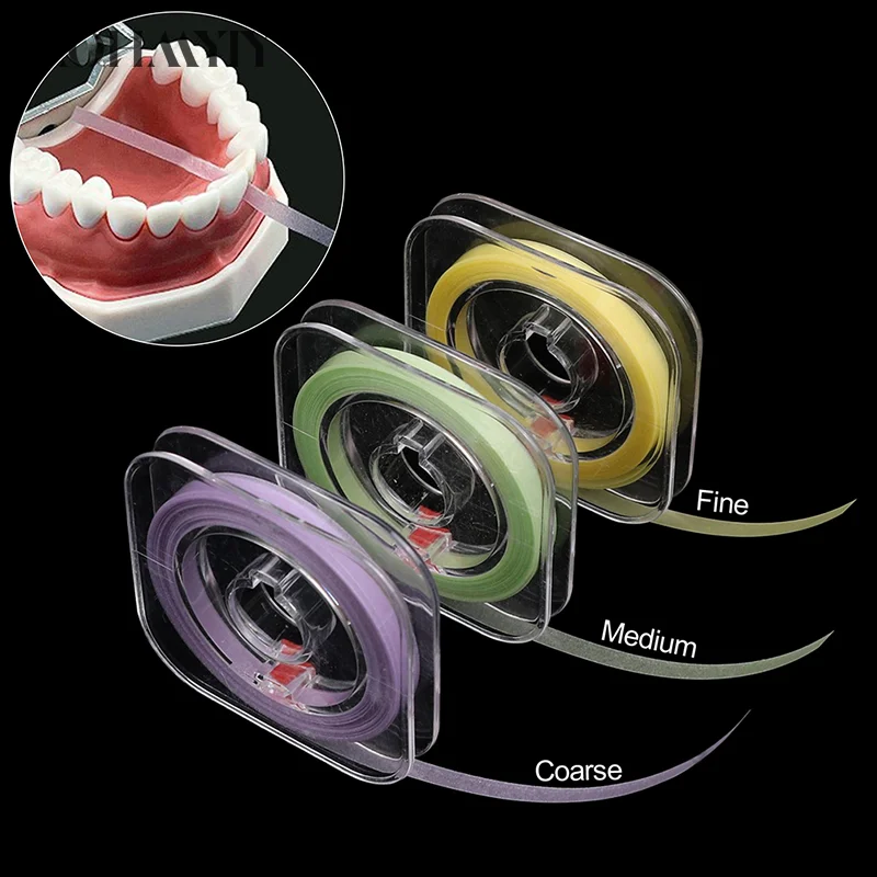 Tiras de pulido Dental, película de poliéster, matriz, lijado de dientes de resina, 50 μm, 30 μm20 μm, Material de odontología, 6m x 4mm