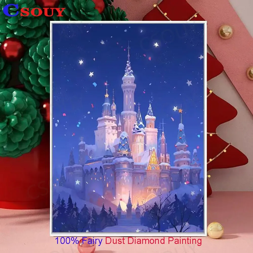 

Набор для вышивания алмазной мозаикой «Замок с 100 башнями» (100% Fairy Dust), квадратные стразы, для домашнего декора, рукоделие