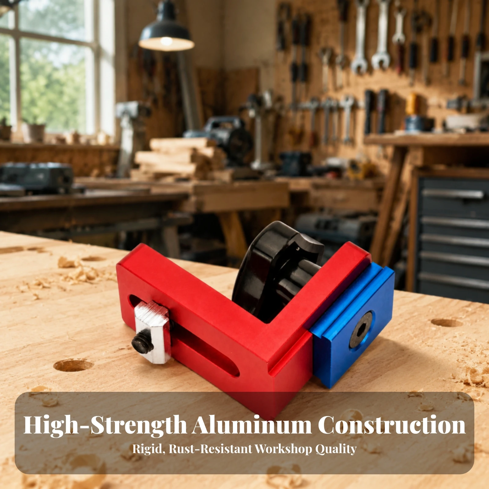 Sliding Groove Fence Connector with Clamping Knob for Woodworking Jig Track Rail Secure Locking Low Profile