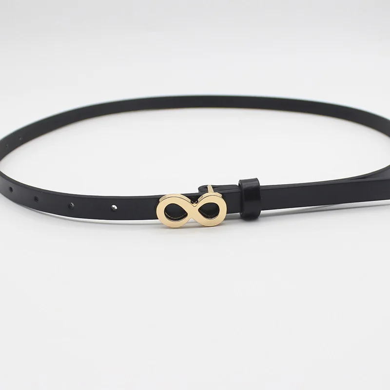 Женский пояс для брюк, украшение для платья, кожаный тонкий ремень для женщин, поясной ремень с металлической пряжкой