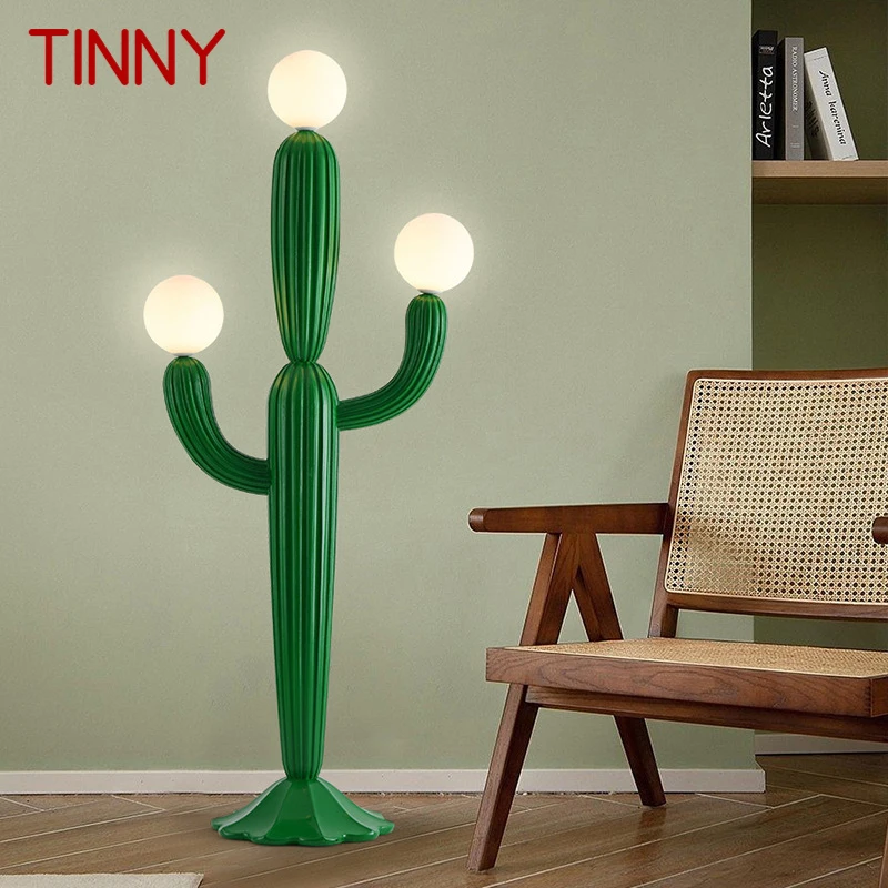 

TINNY Nordic Cactus Floor Lamp Cream Style Living Room Bedroom LED Creativity Decorative Atmosphere