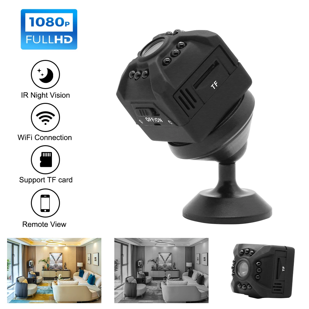 X5 1080p hd mini câmera de visão noturna infravermelha portátil mini filmadoras embutidas wifi hd grande angular para câmera de ação ao ar livre