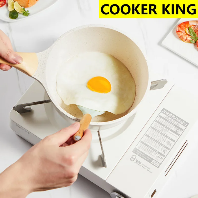 

COOKER KING Сковорода вок из алюминиевого сплава с крышкой Сковорода с плоским дном для домашней кухни Сковороды для приготовления пищи Посуда для всех плит