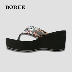 BOREE Flip Flops Women Shoes Beach Sandals Wedge Platform Light Plus Size Shoes Non-slip Slippers dames teenslippers zomer 2024