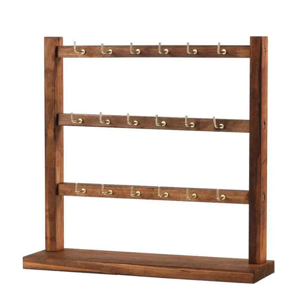 

Stable Structure Jewelry Storage Rack with Hook Stylish Jewelry Display Stand Large Capacity Durable Bracelet Necklace Organizer